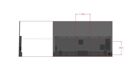 55X8900Lのテレビ背面ネジ穴チェック