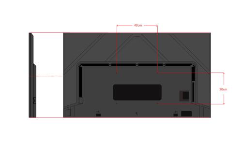 65M550Mのテレビ背面ネジ穴チェック