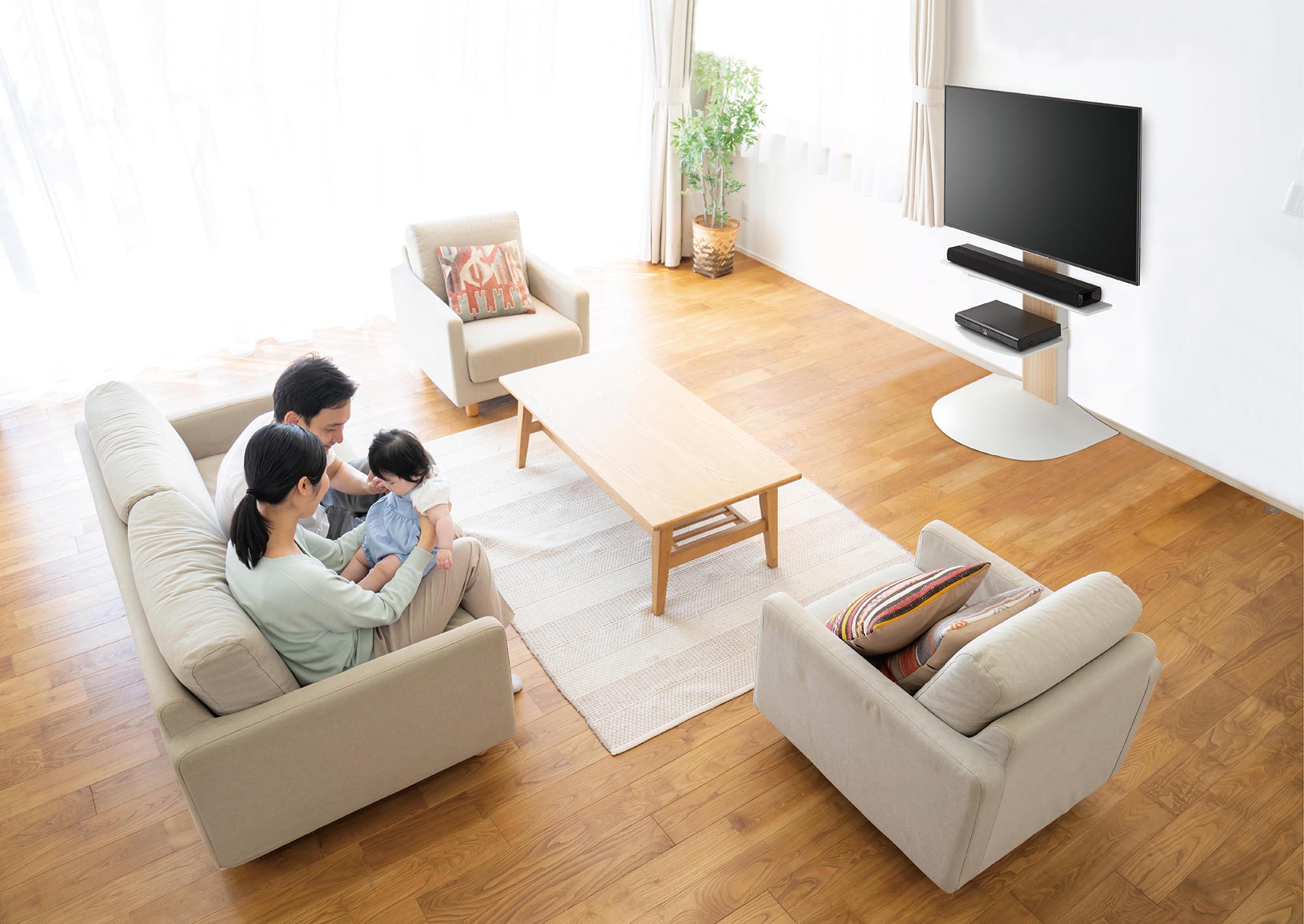 【人気商品】朝日木材加工 壁寄せ テレビスタンド WS-B style オプショ