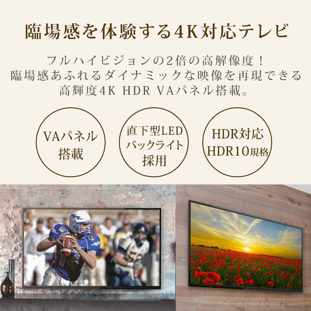 臨場感を体験する4K対応テレビ