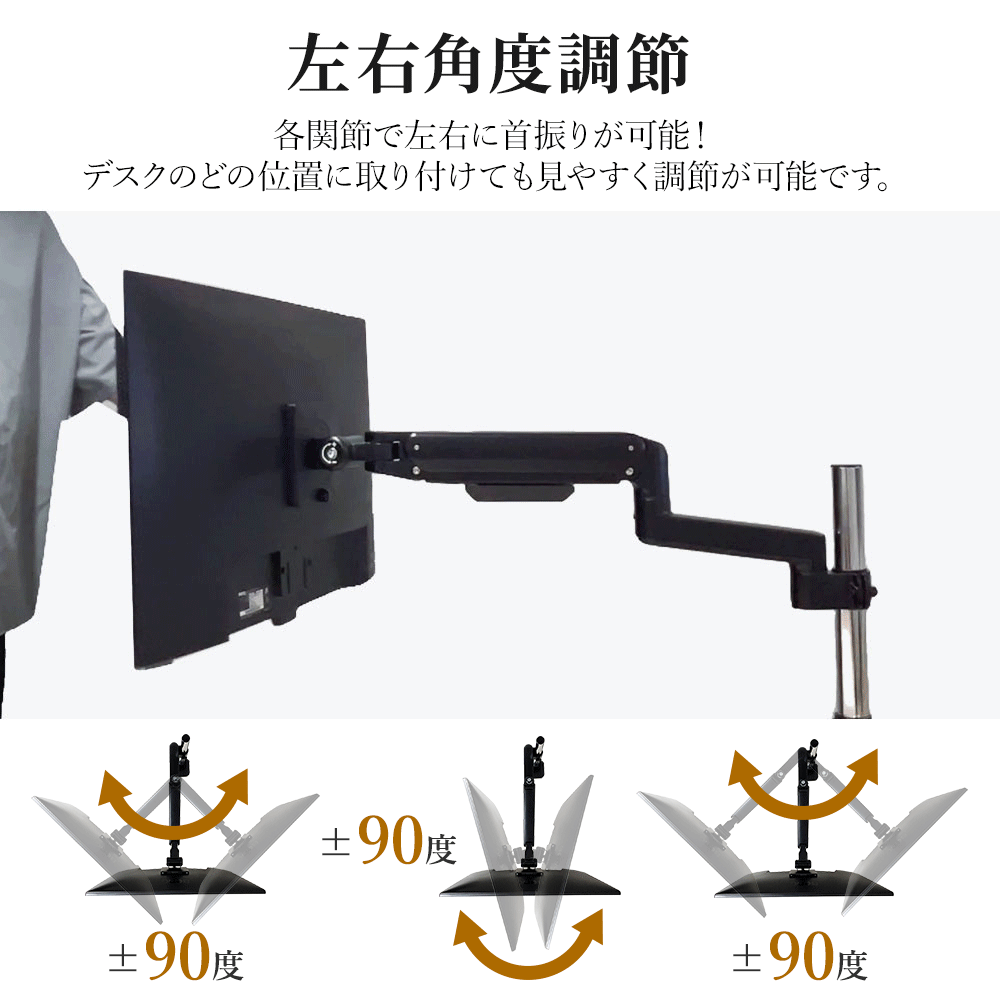 左右角度調節